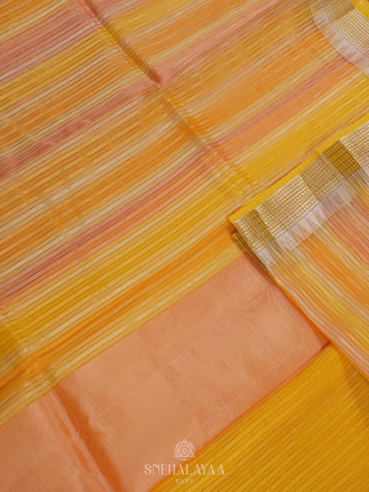 Multicolour Organza Saree