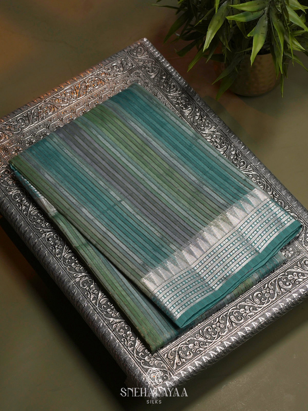 Multicolour Organza Saree