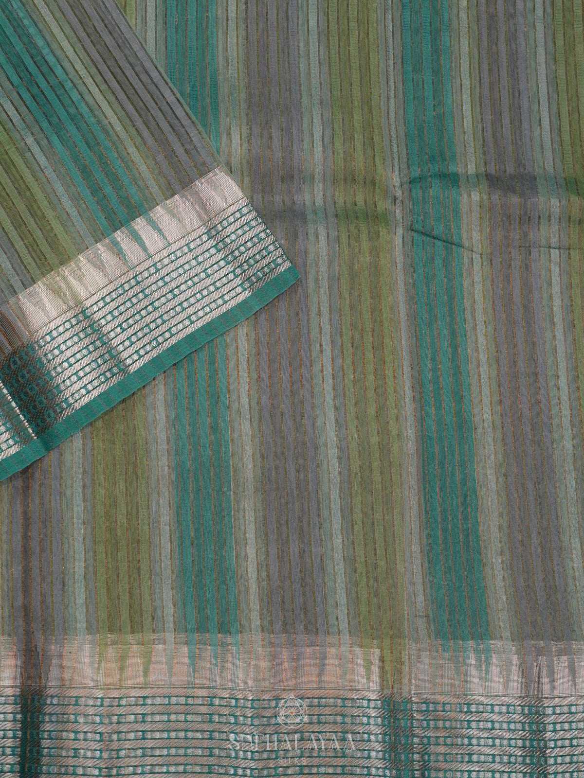 Multicolour Organza Saree