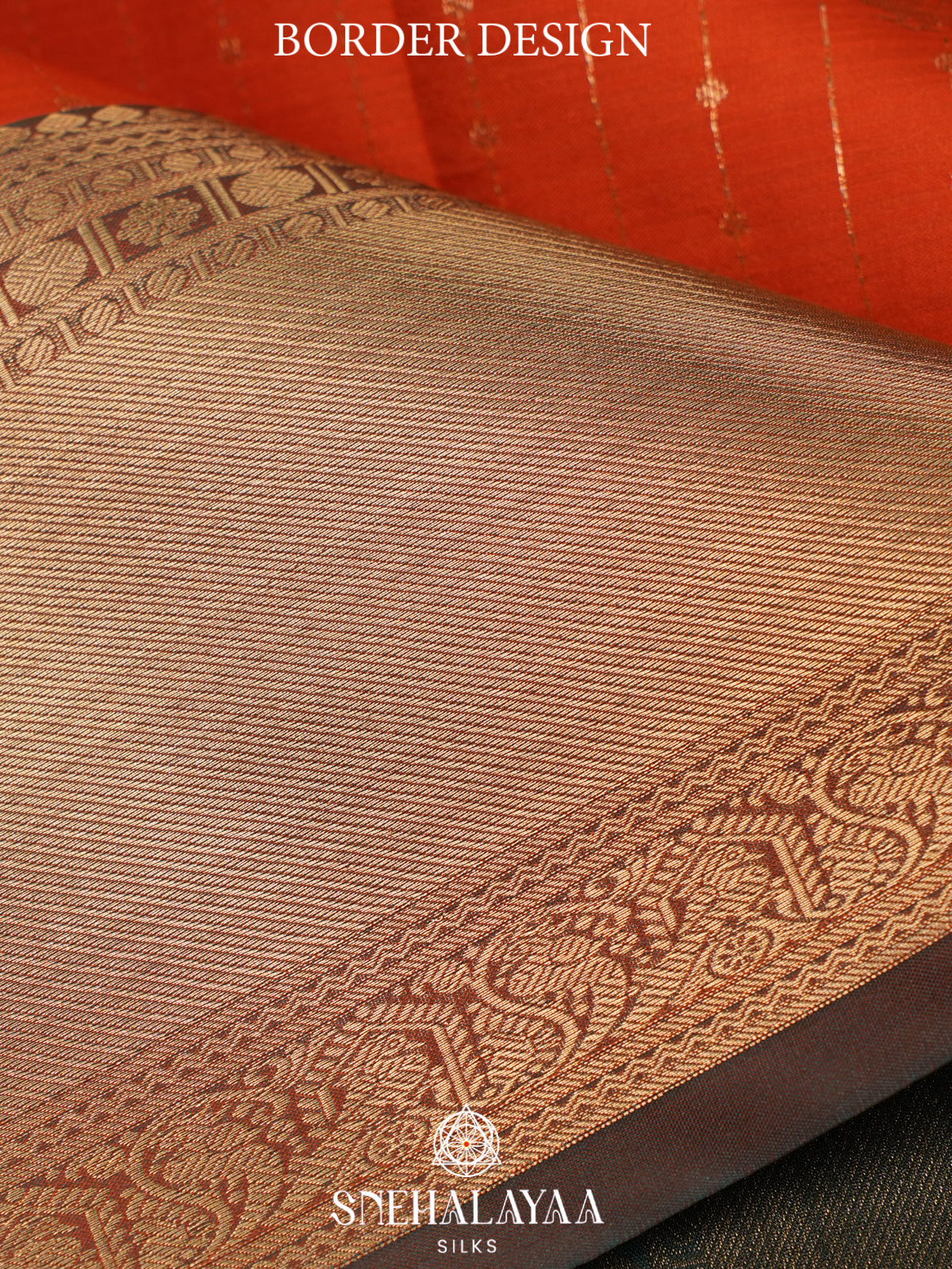 Orange Kanjivaram Silk Saree