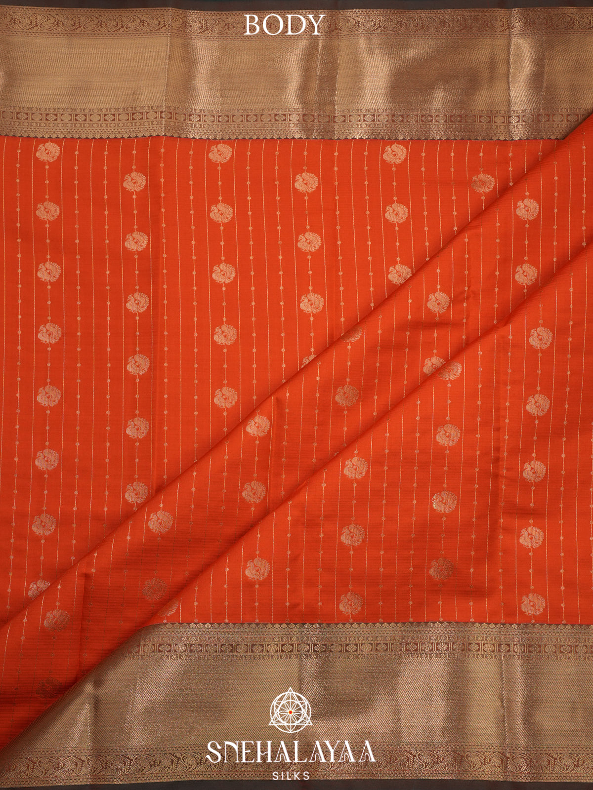 Orange Kanjivaram Silk Saree