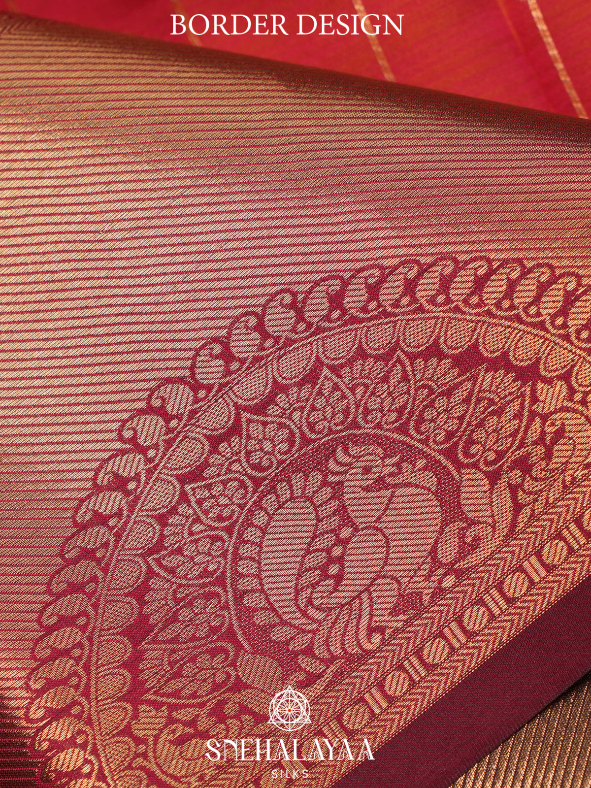 Ruby Red Kanjivaram Silk Saree