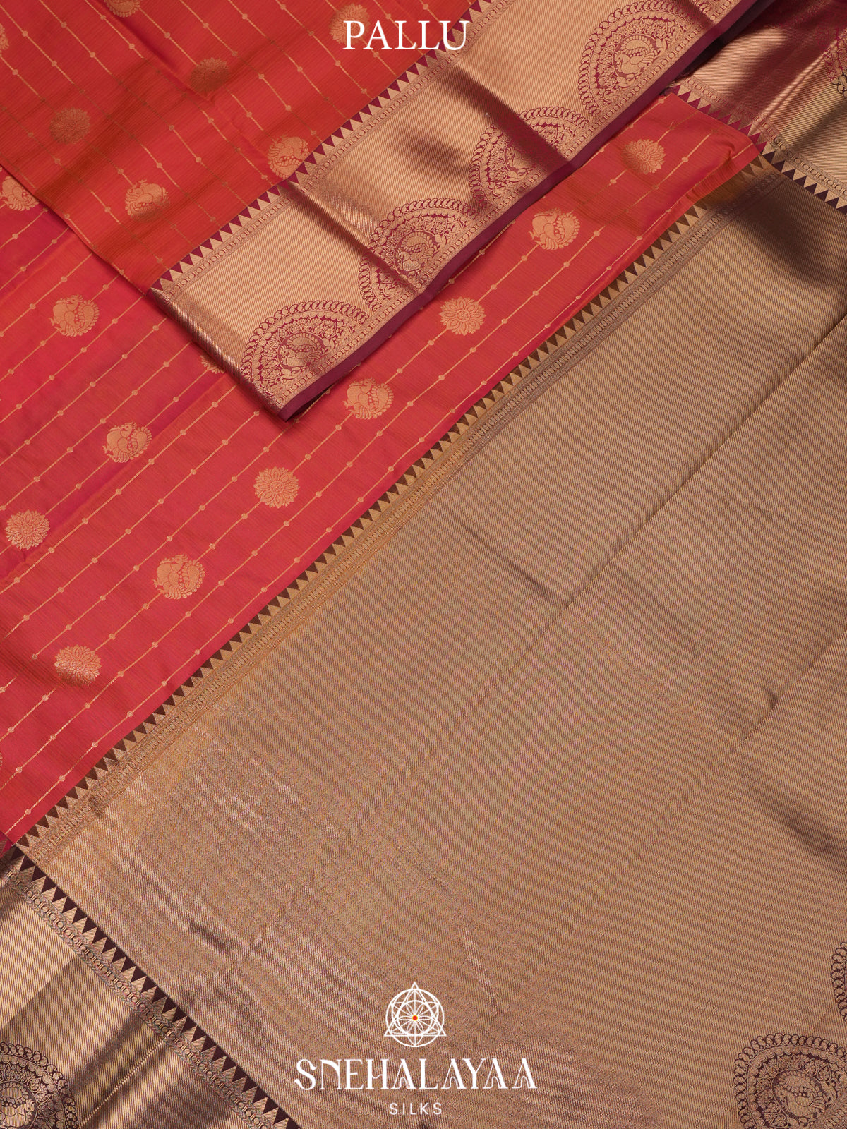 Ruby Red Kanjivaram Silk Saree