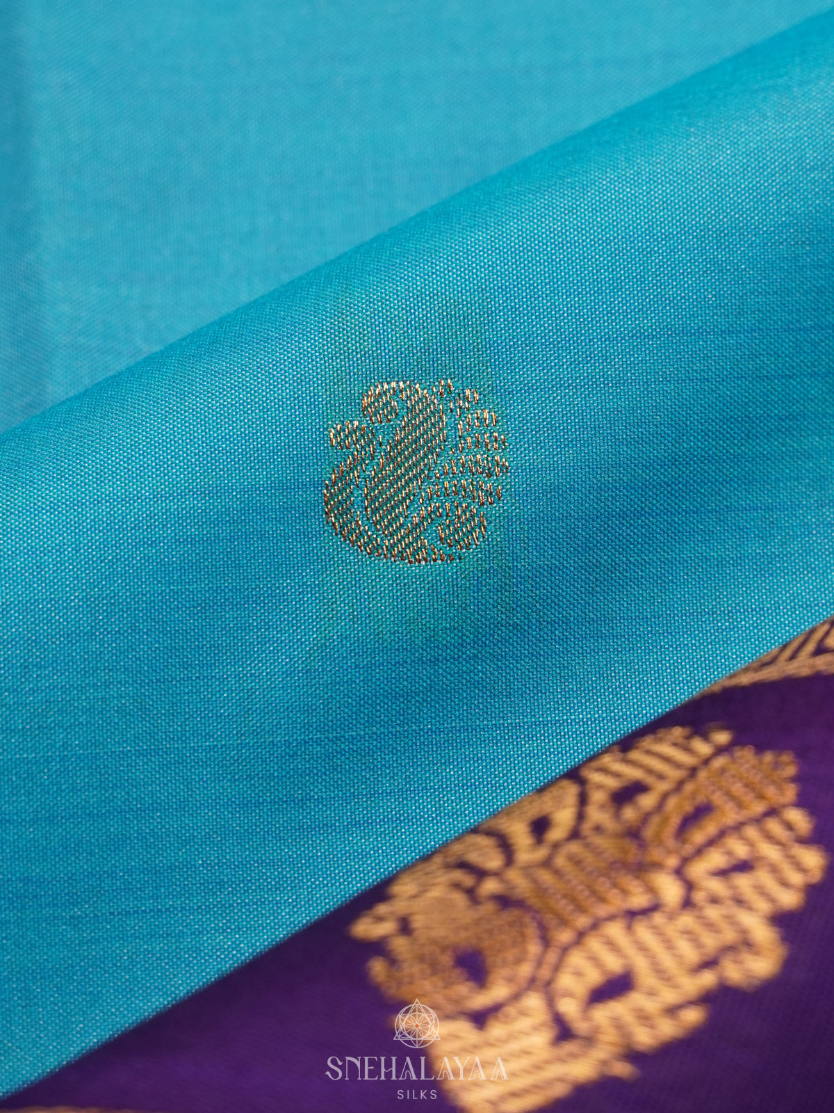 Sky Blue Art Silk Saree