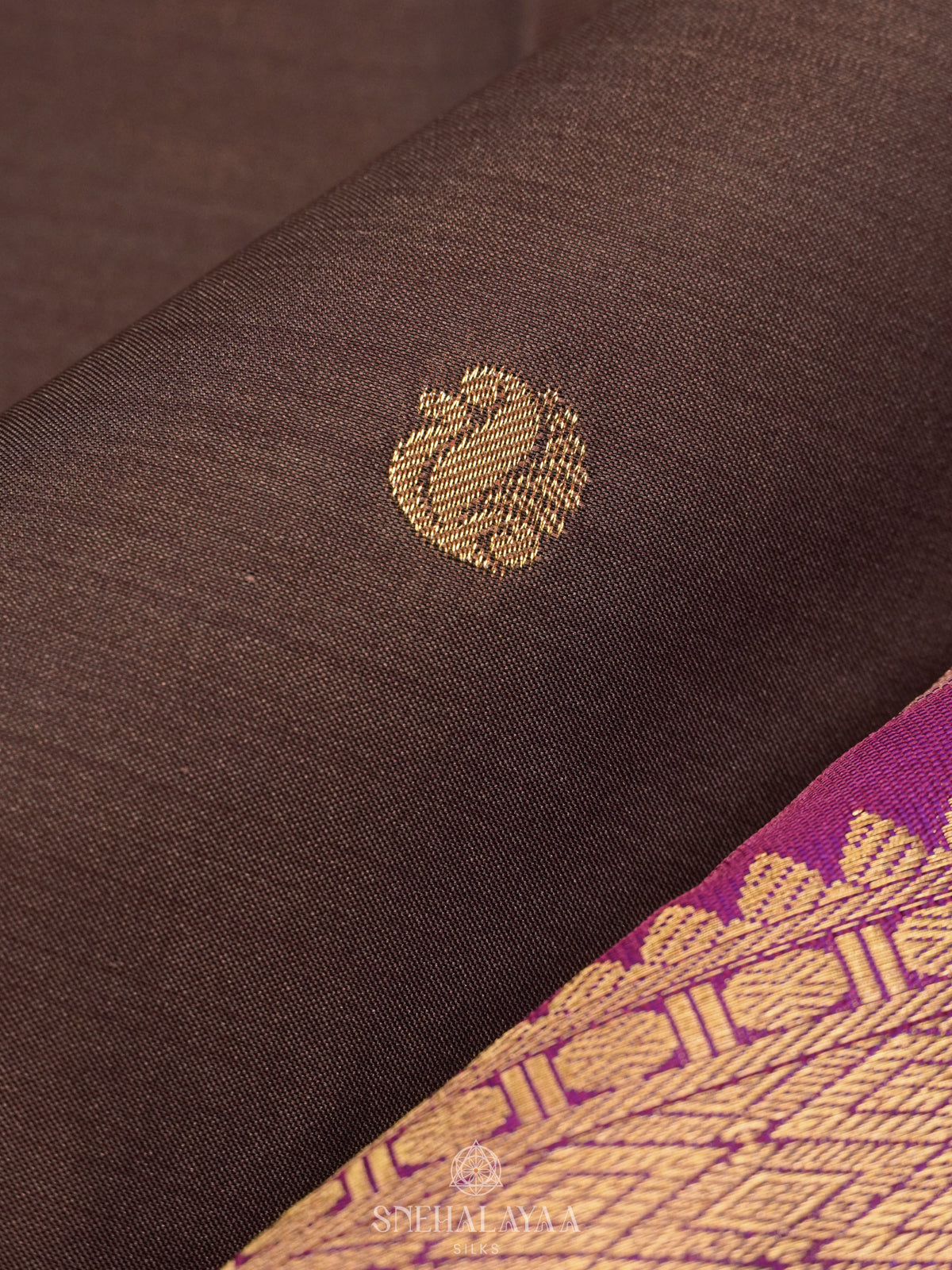 Brown Art Silk Saree