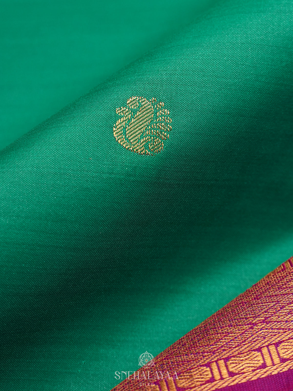 Teal Green Art Silk Saree