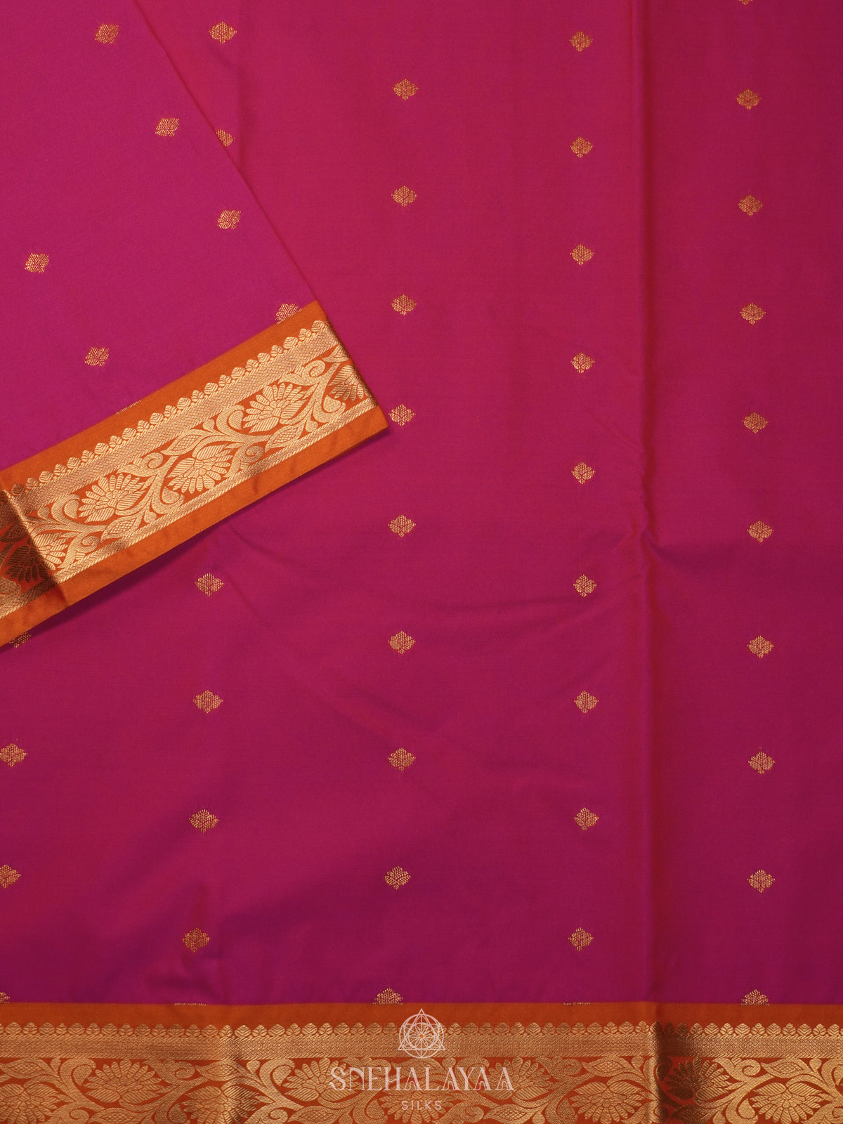 Magenta Pink Art Silk Saree