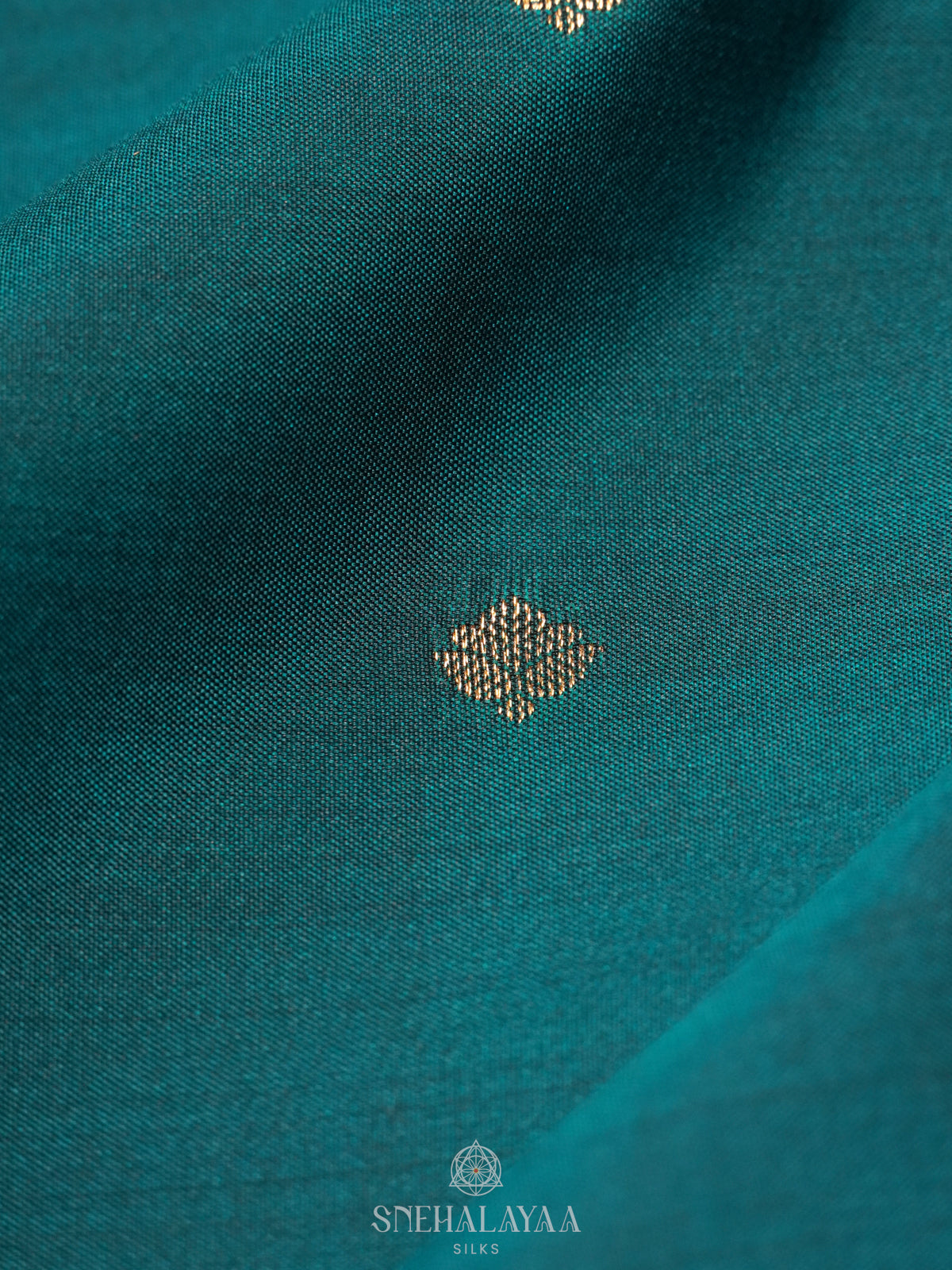Teal Blue Art Silk Saree