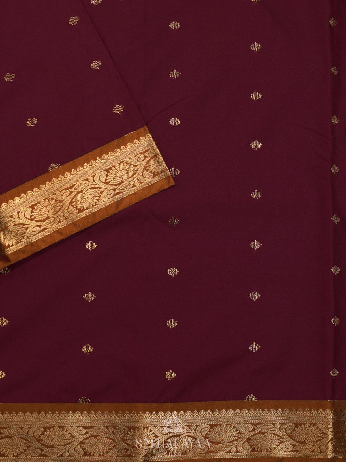 Maroon Art Silk Saree