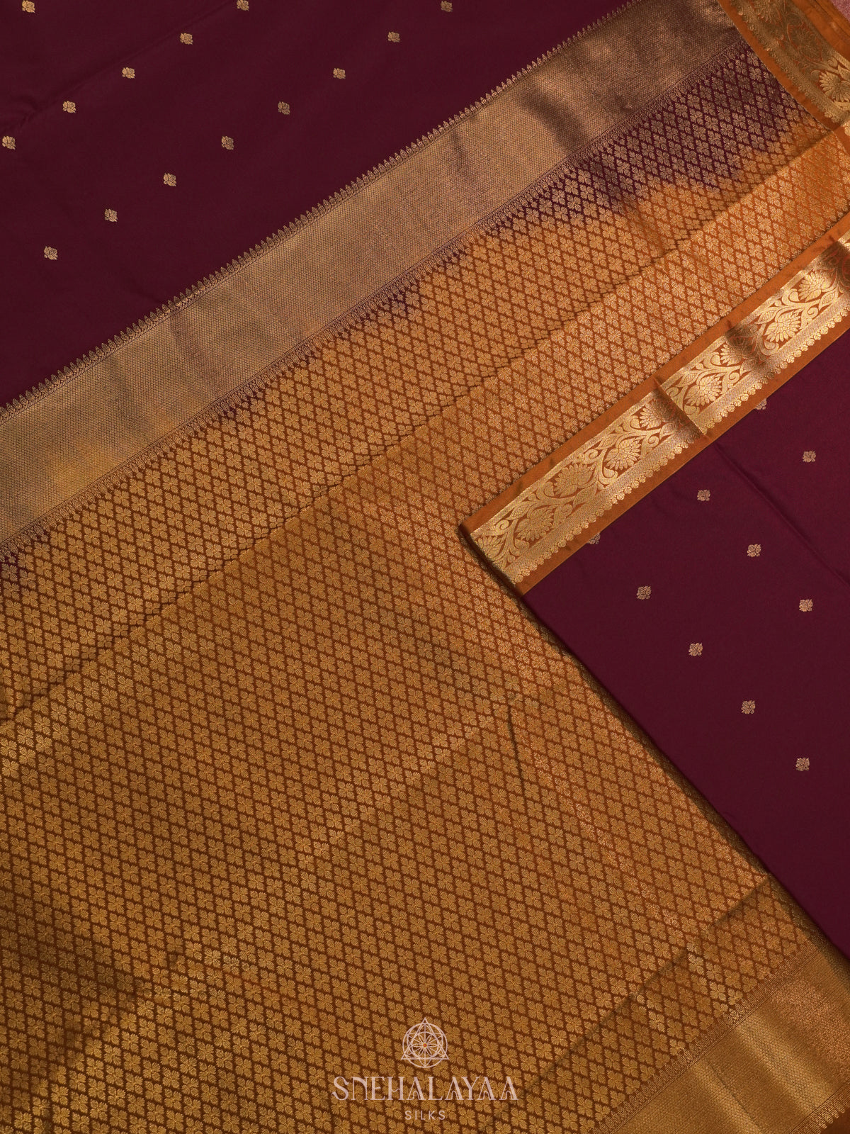 Maroon Art Silk Saree