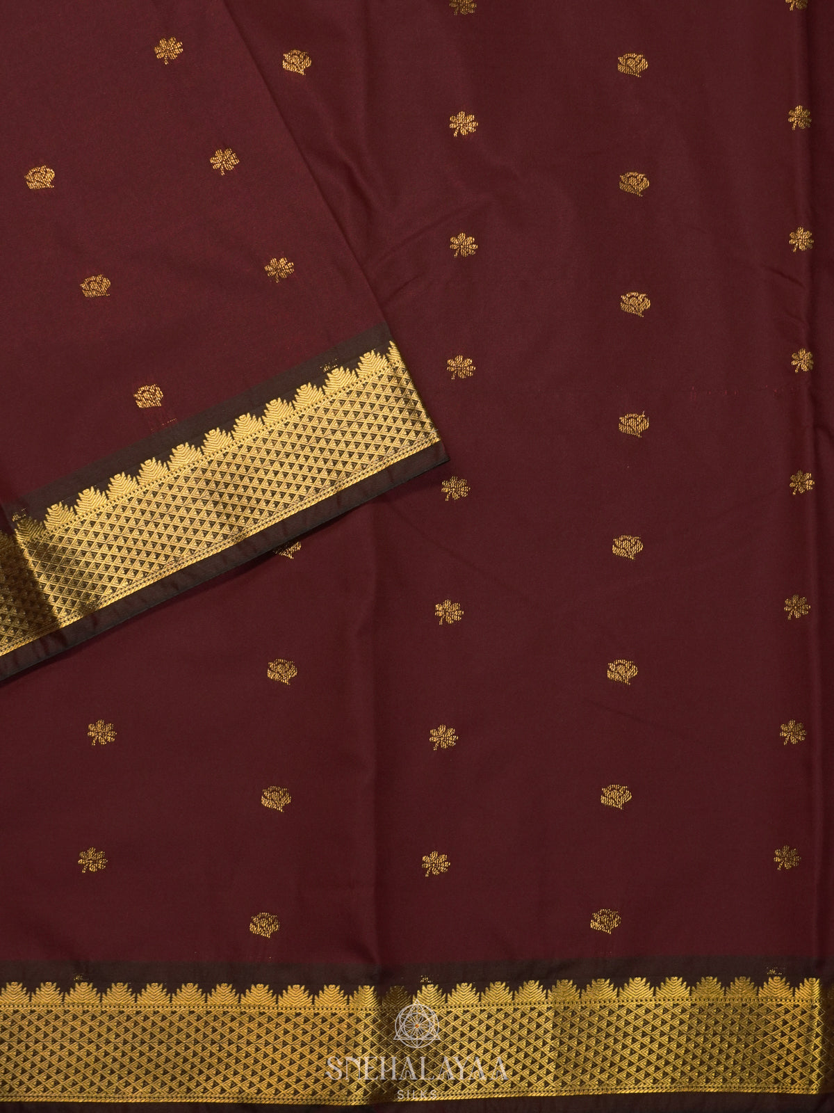 Coffee Brown Art Silk Saree