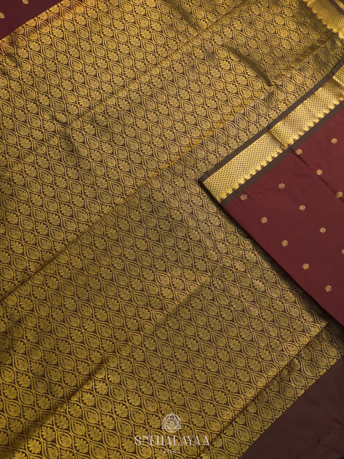 Coffee Brown Art Silk Saree