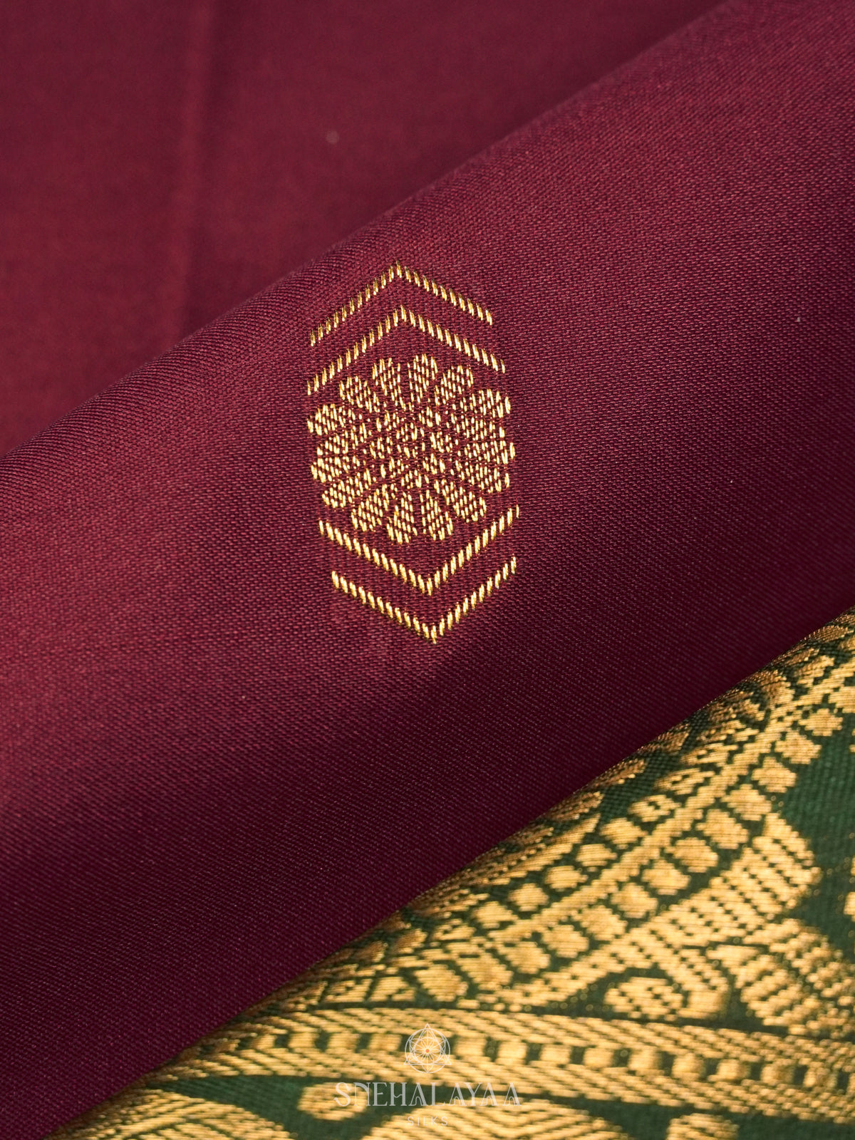 Maroon Art Silk Saree