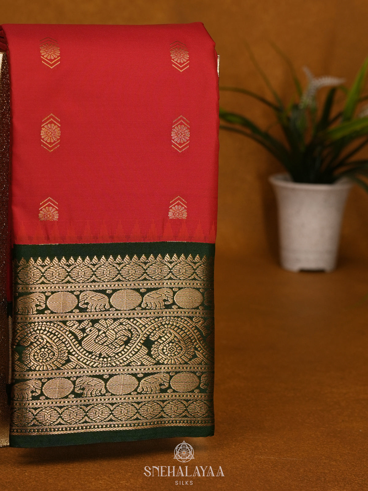 Red Art Silk Saree