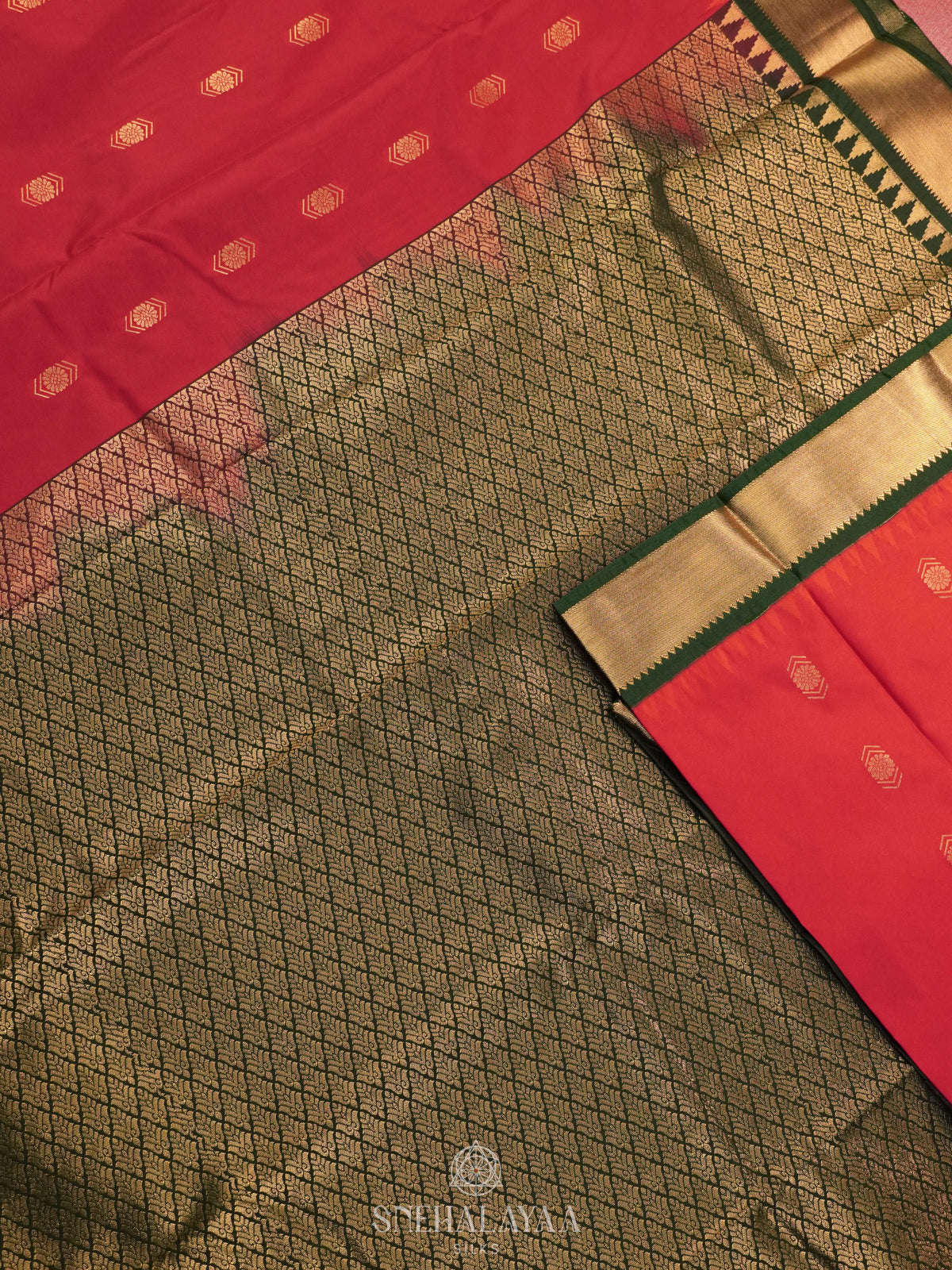 Red Art Silk Saree