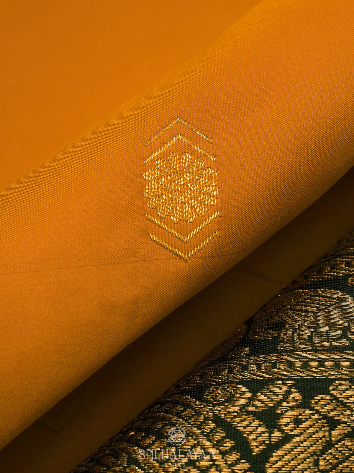Mango Yellow Art Silk Saree
