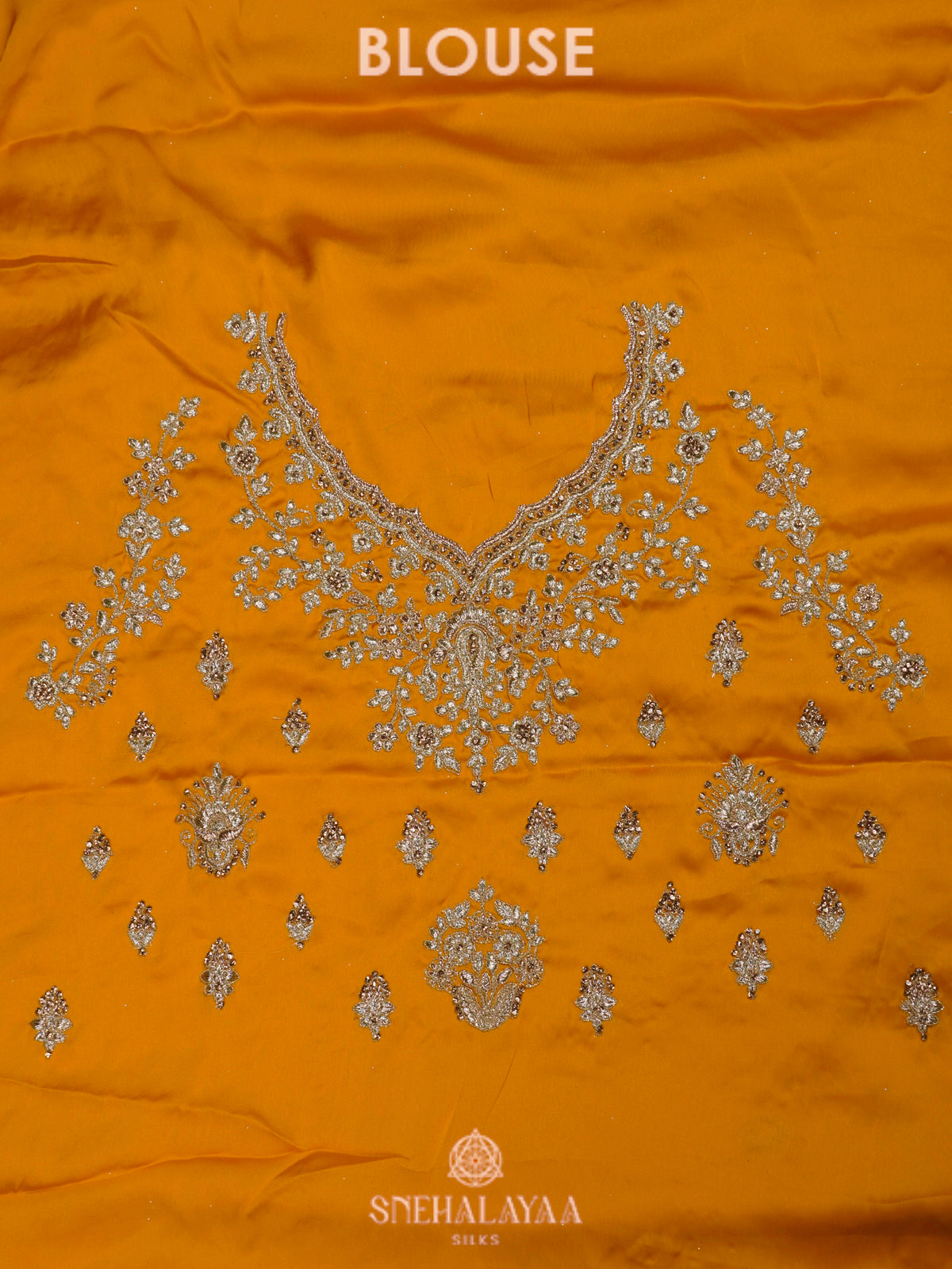Mango Yellow Designer Saree