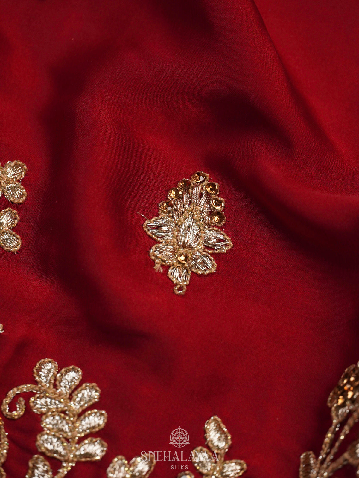 Maroon Designer Saree