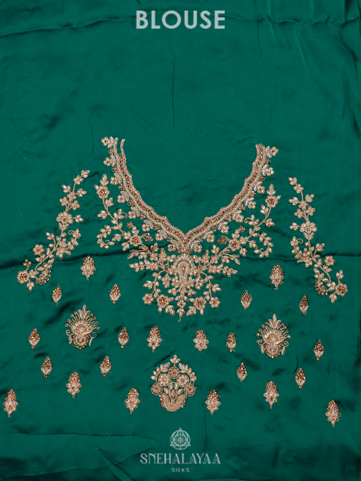 Teal Green Designer Saree