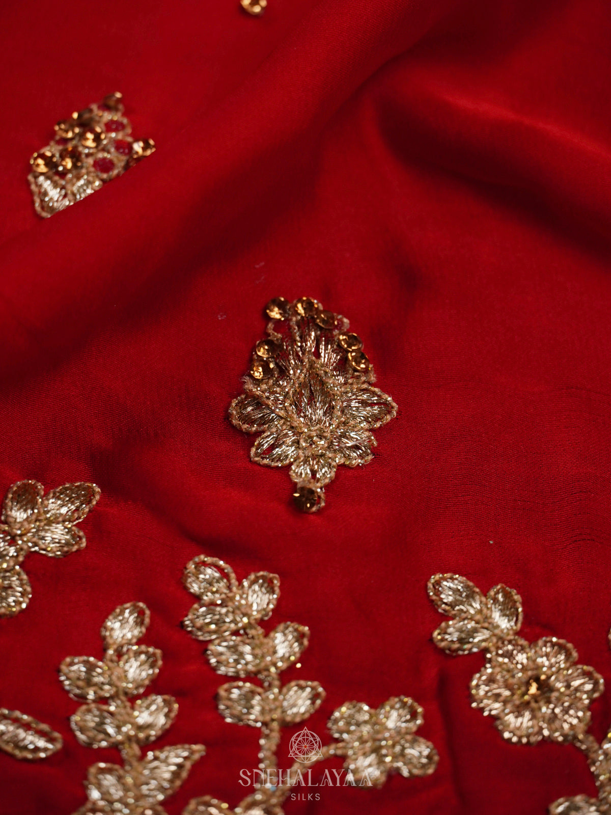 Red Designer Saree