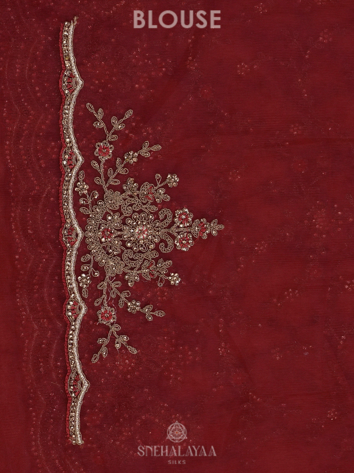 Maroon Designer Saree