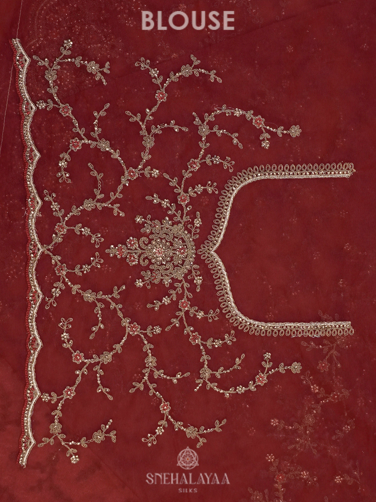 Maroon Designer Saree