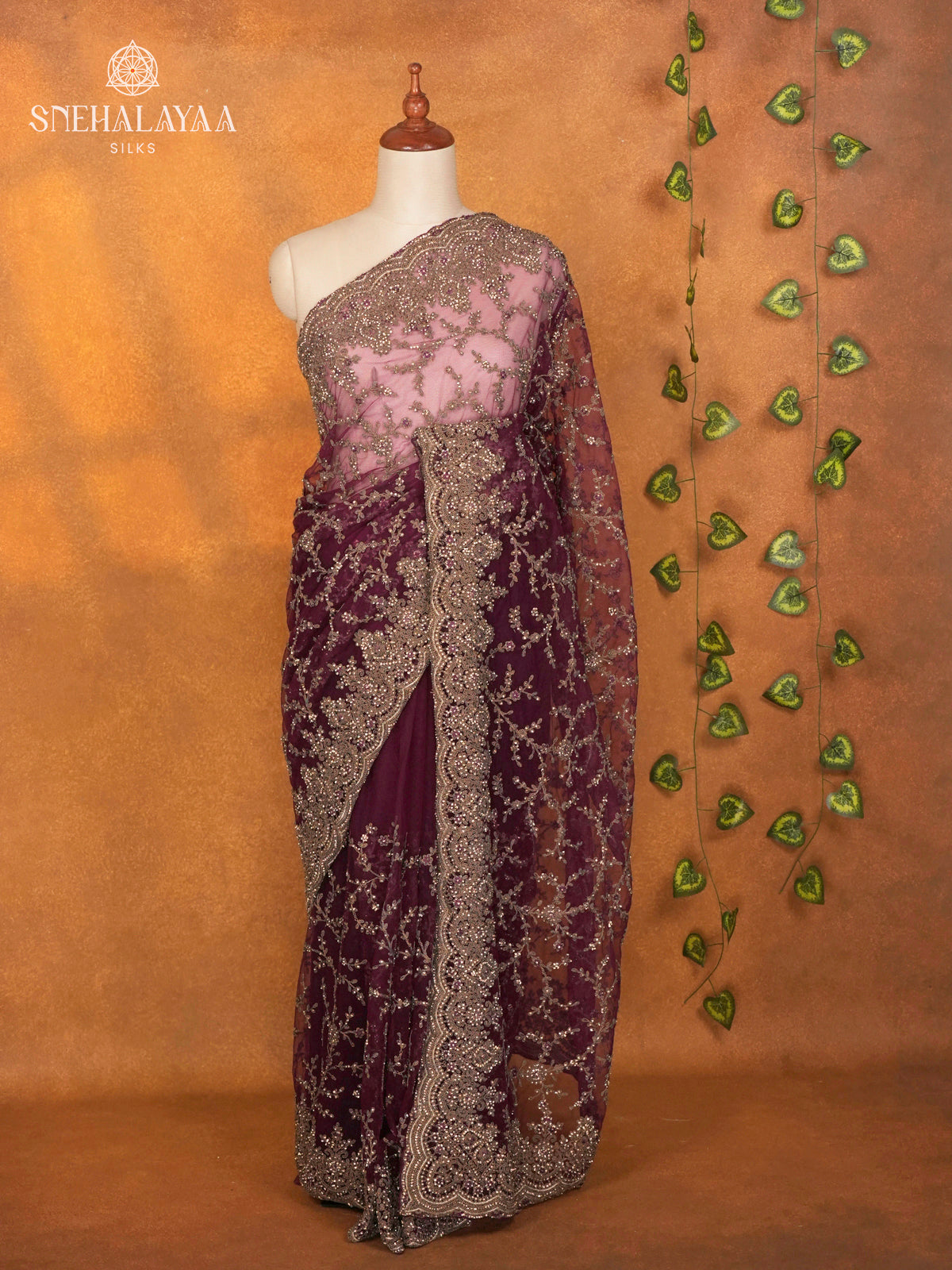 Purple Designer Saree