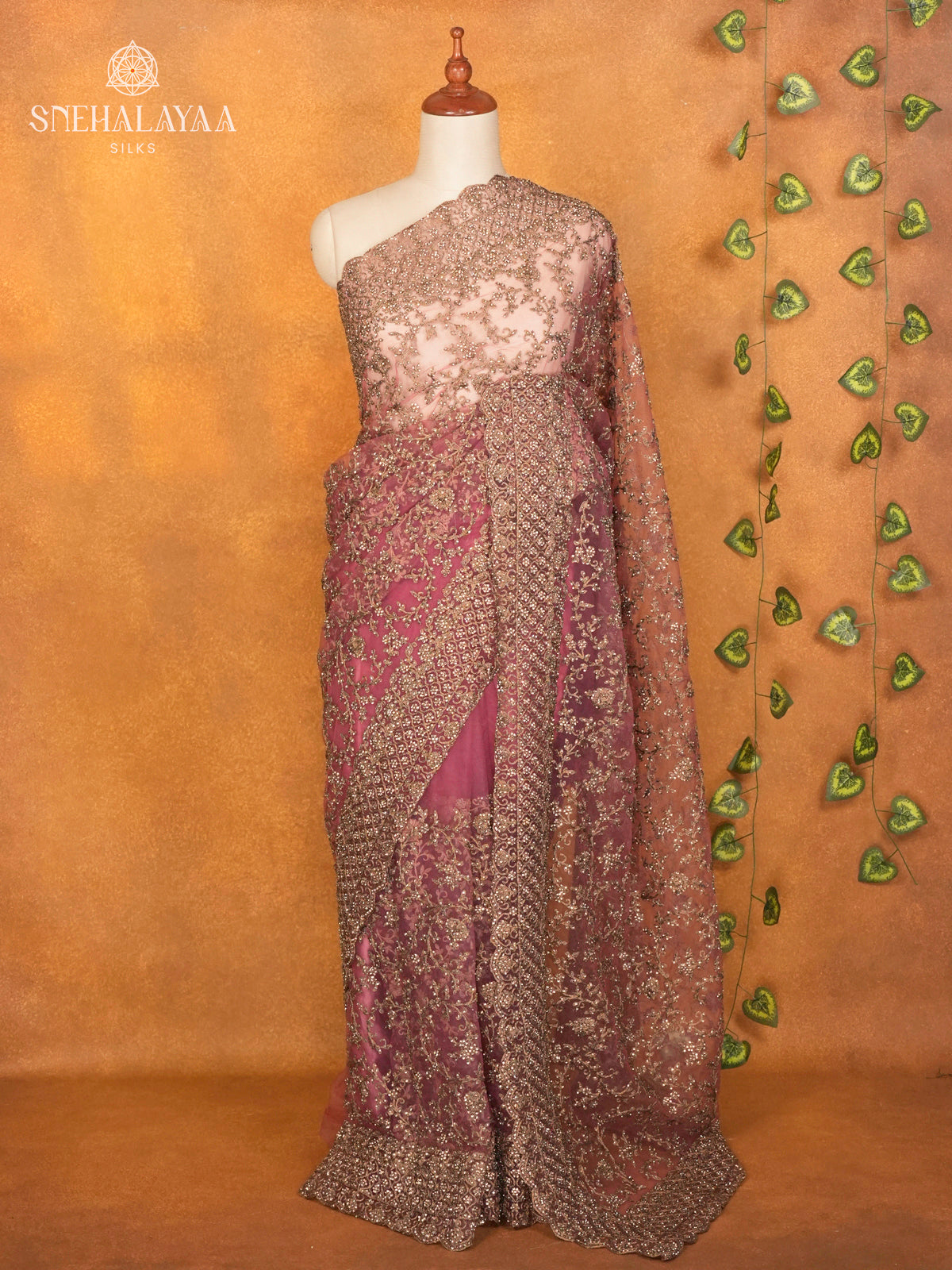 Pink Designer Saree