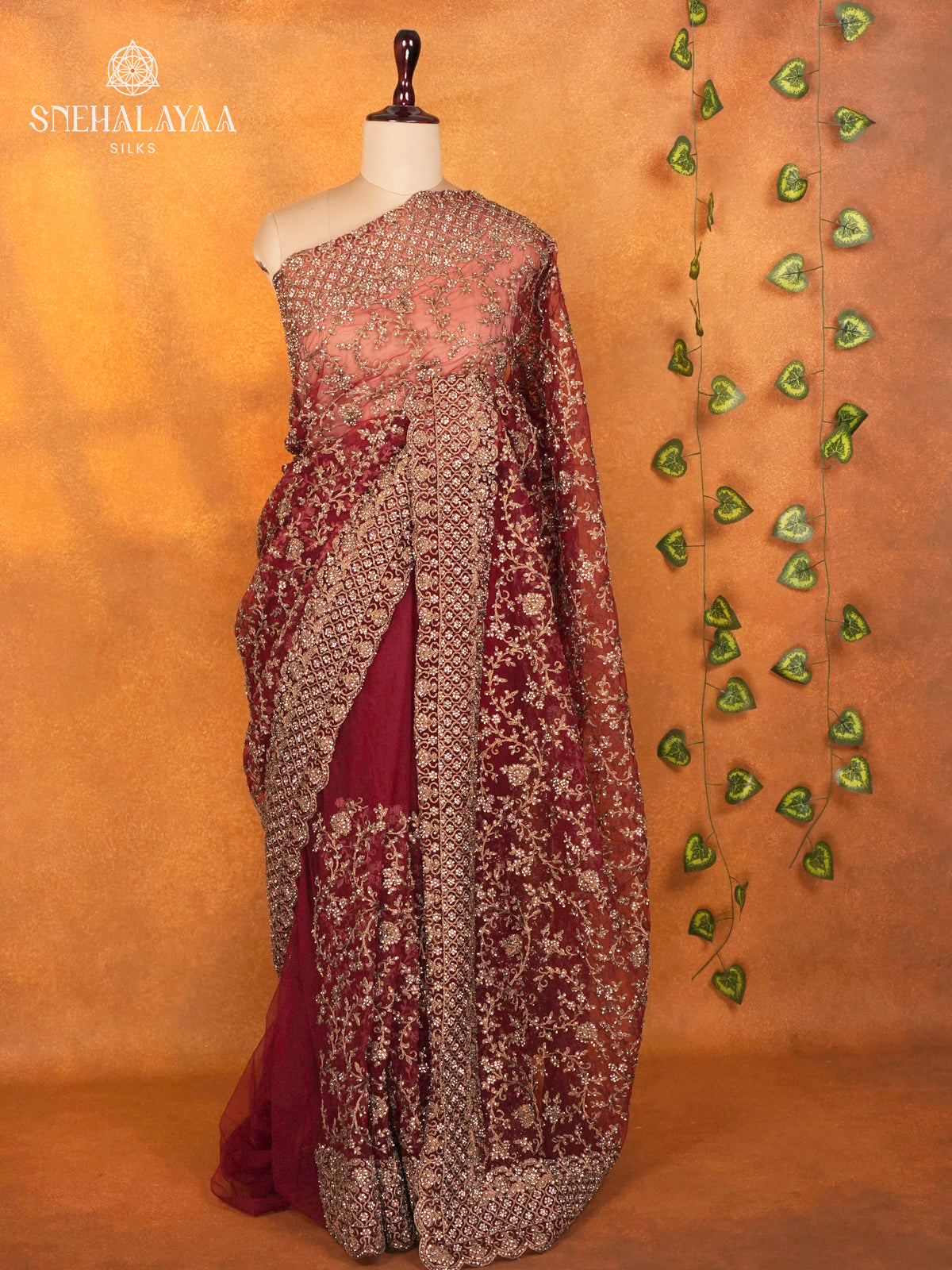 Red Designer Saree