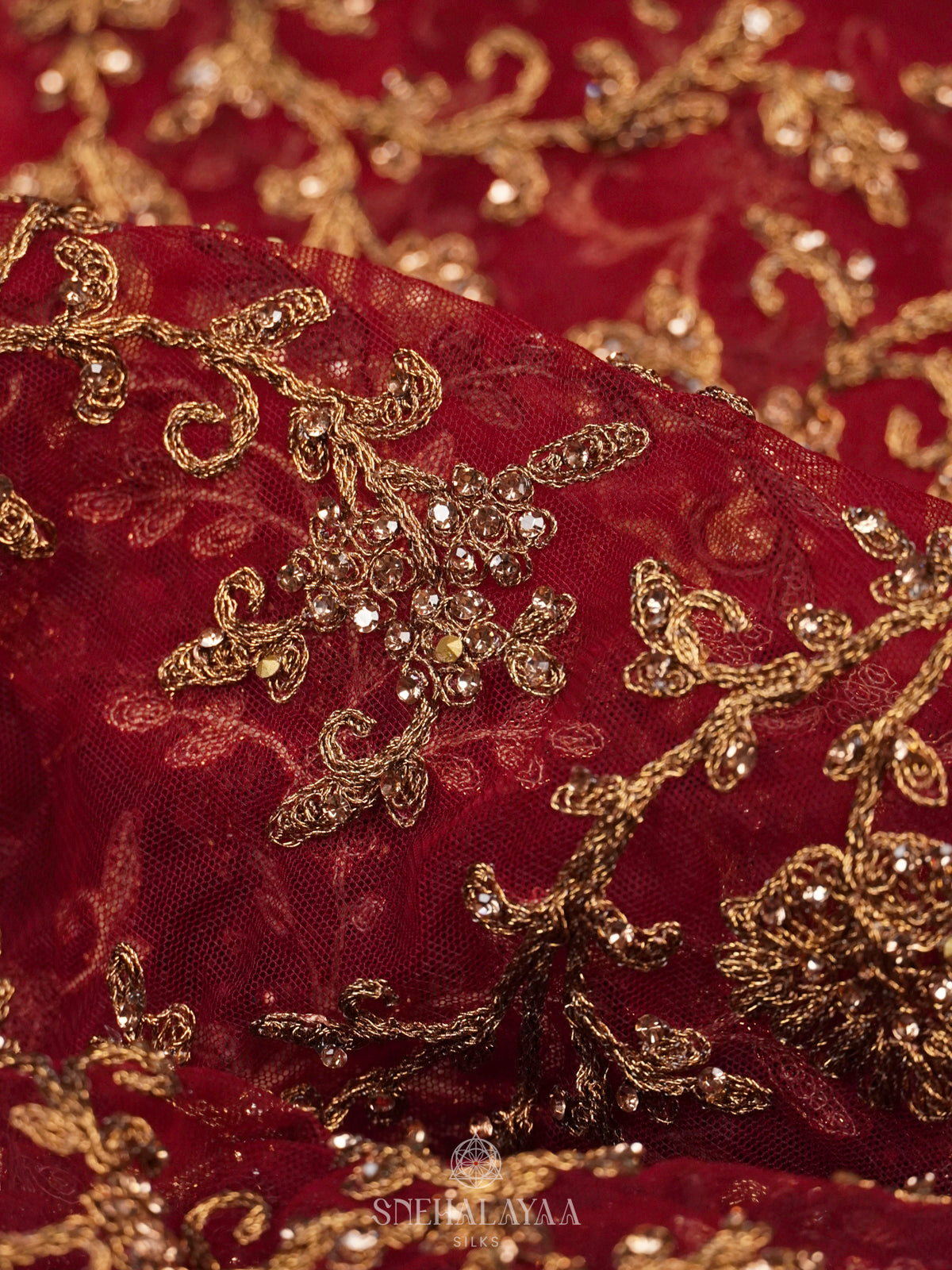 Red Designer Saree
