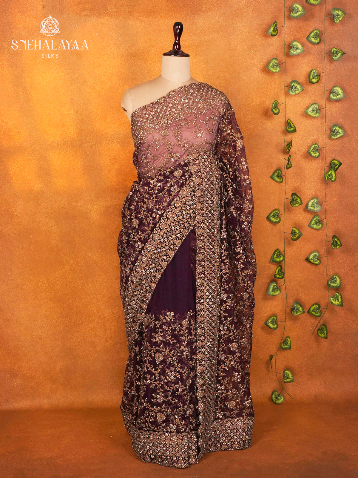 Purple Designer Saree