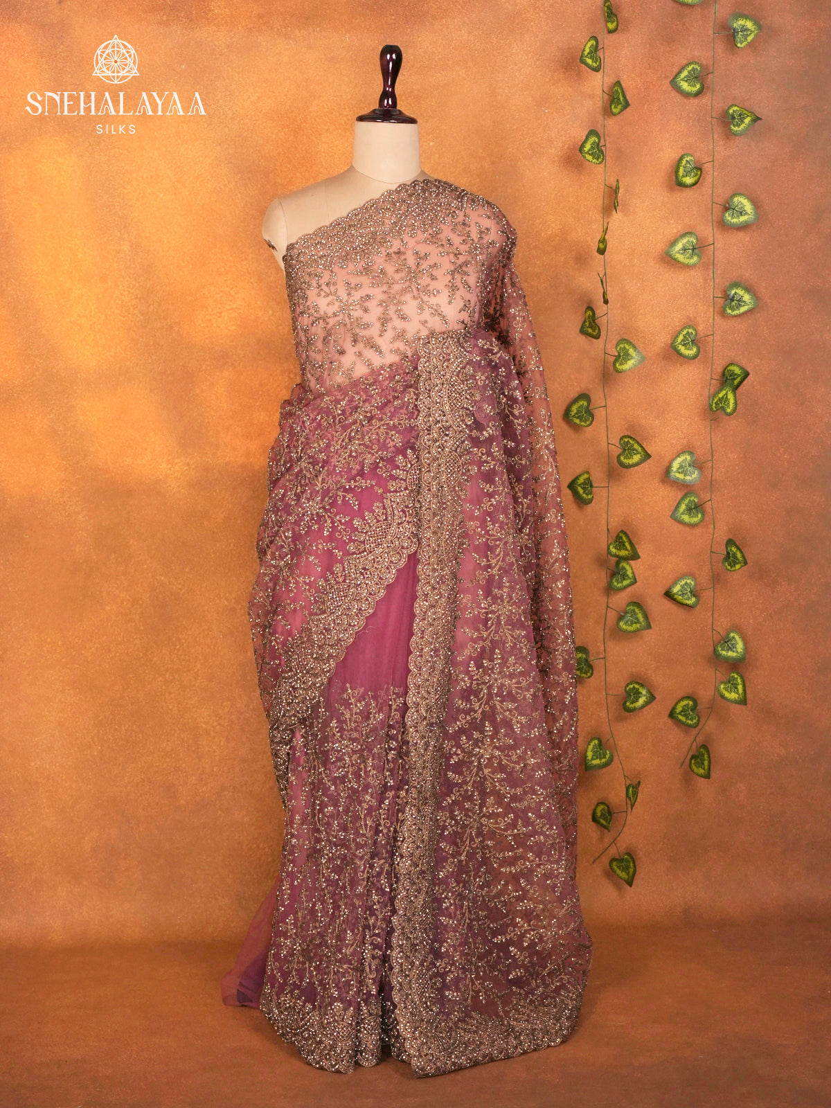Pink Designer Saree