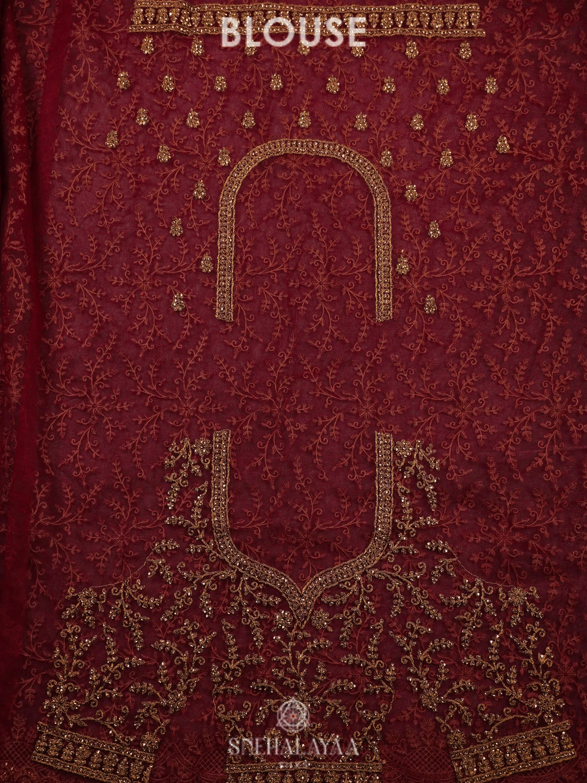 Maroon Designer Saree