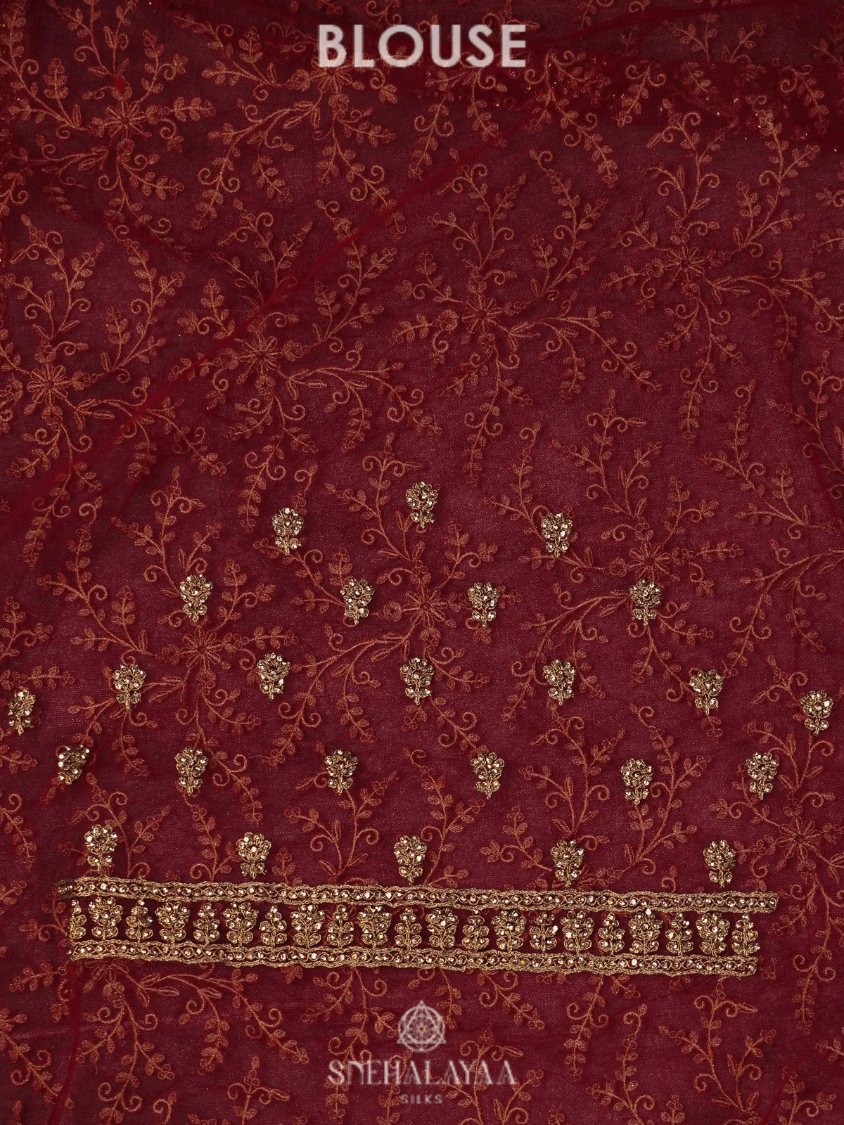 Maroon Designer Saree