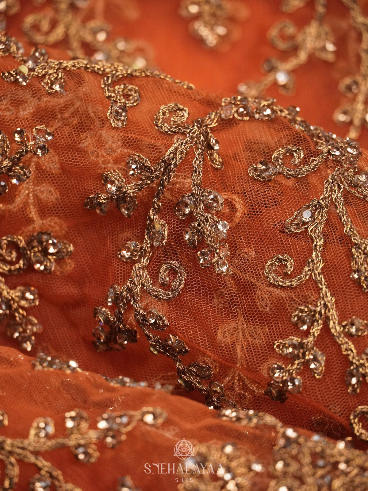 Orange Designer Saree