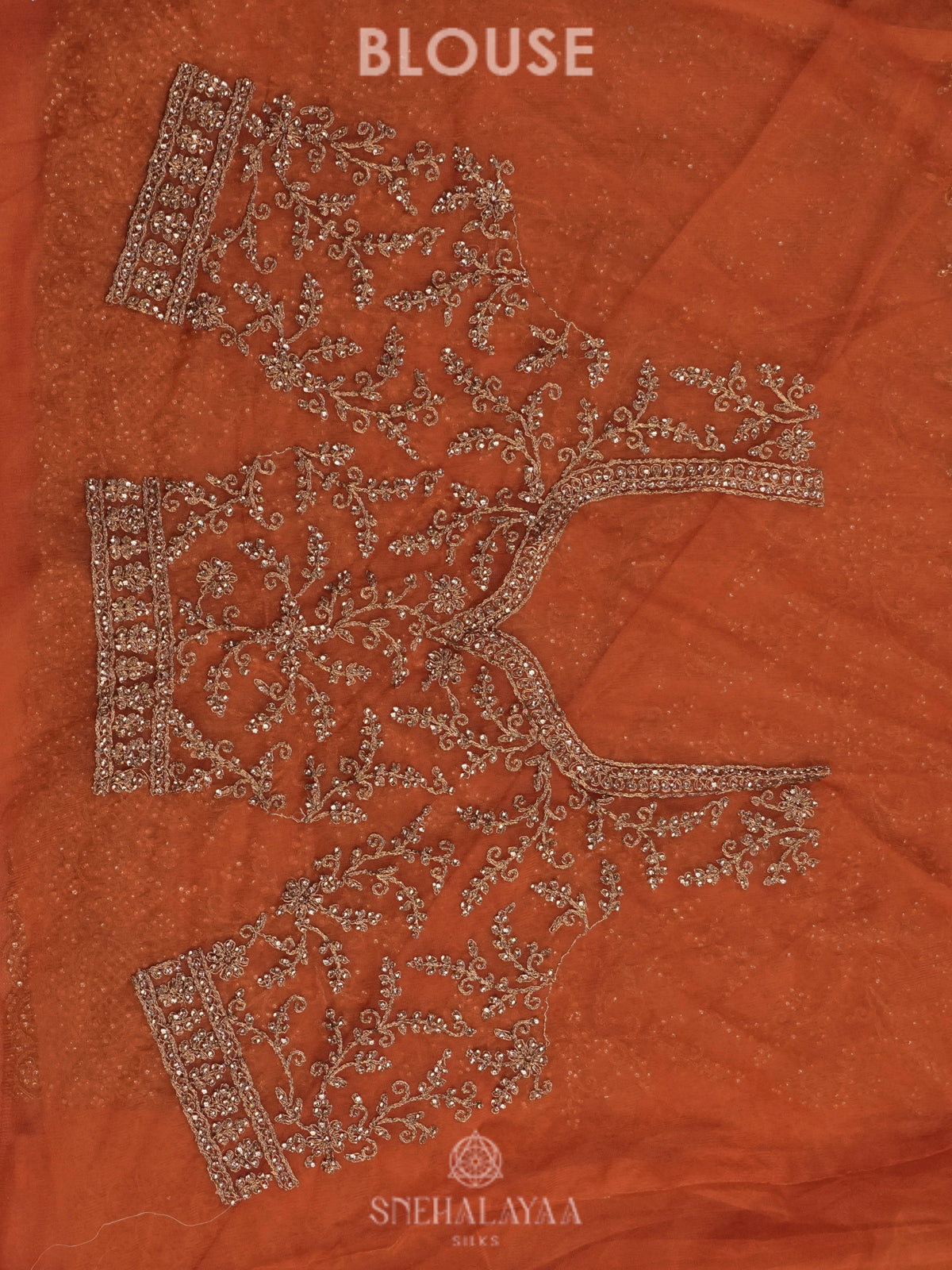 Orange Designer Saree
