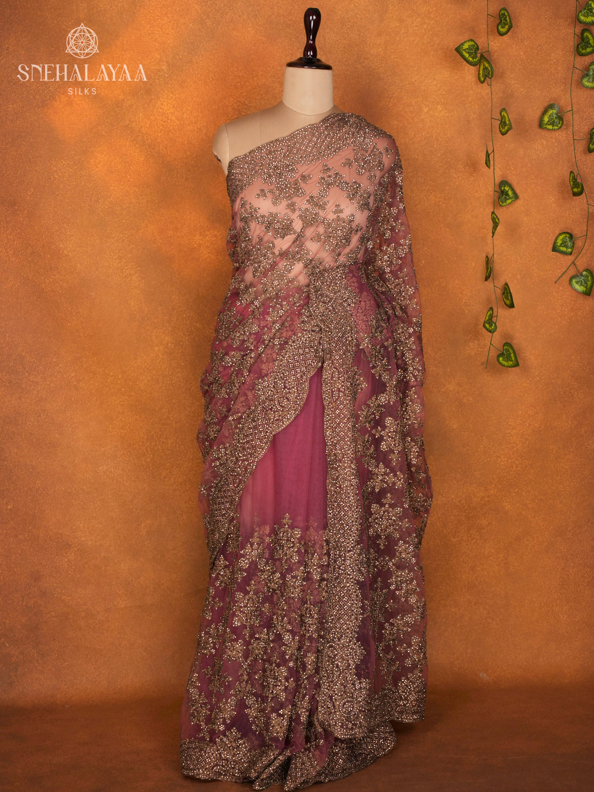 Pink Designer Saree