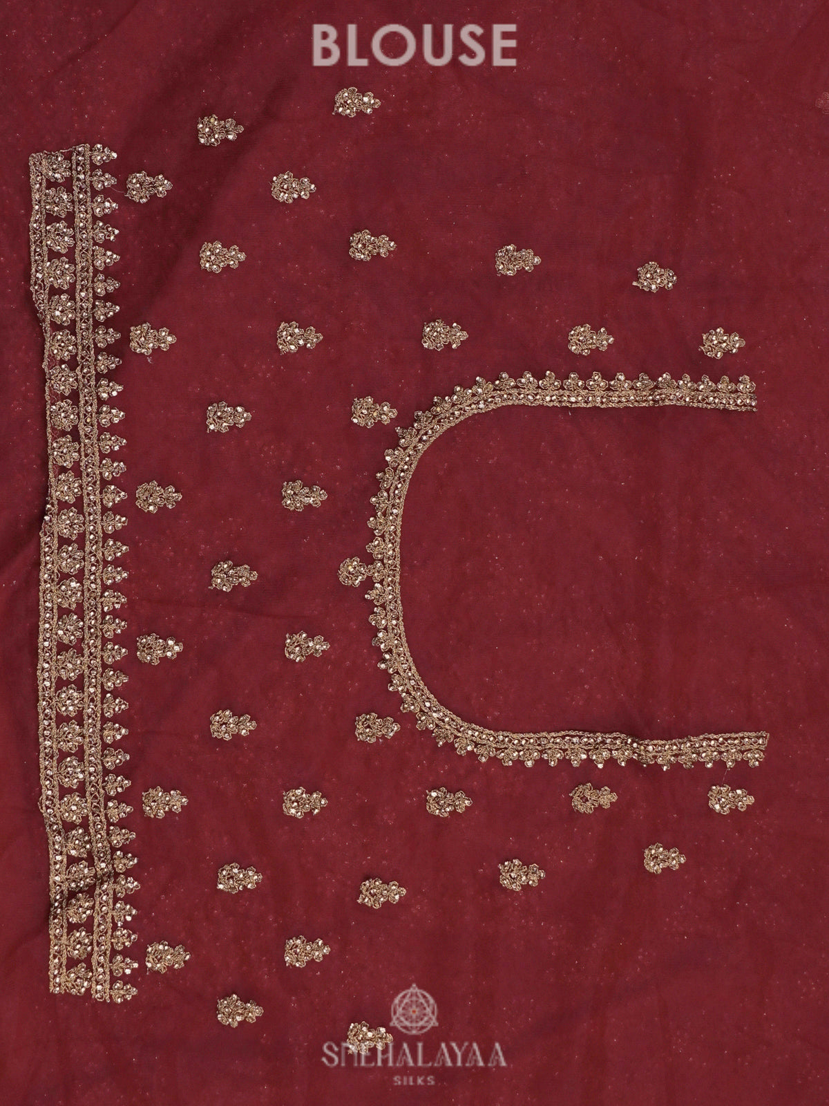 Maroon Designer Saree