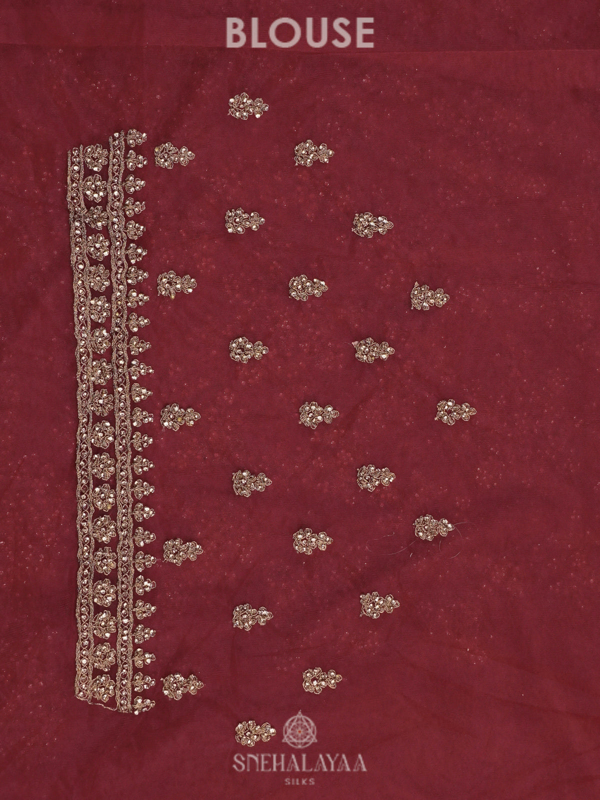 Maroon Designer Saree