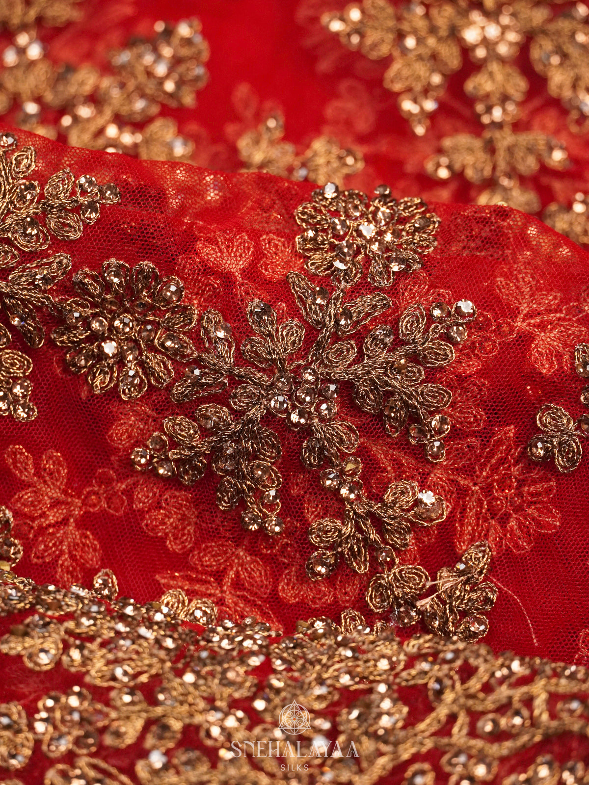 Red Designer Saree
