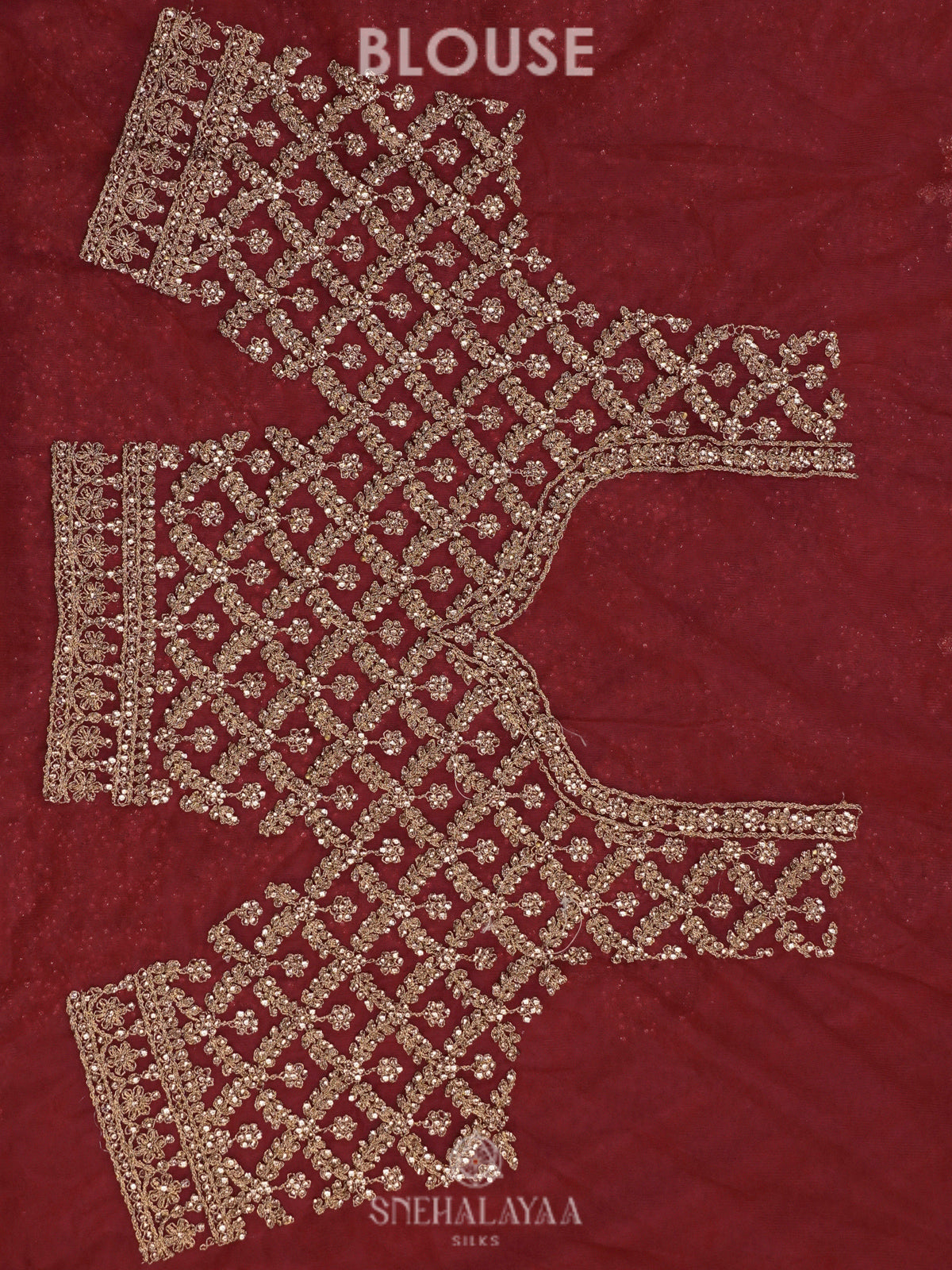 Maroon Designer Saree
