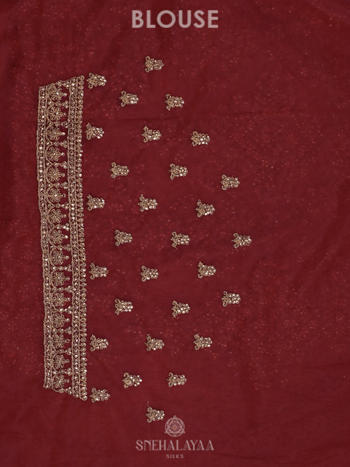 Maroon Designer Saree