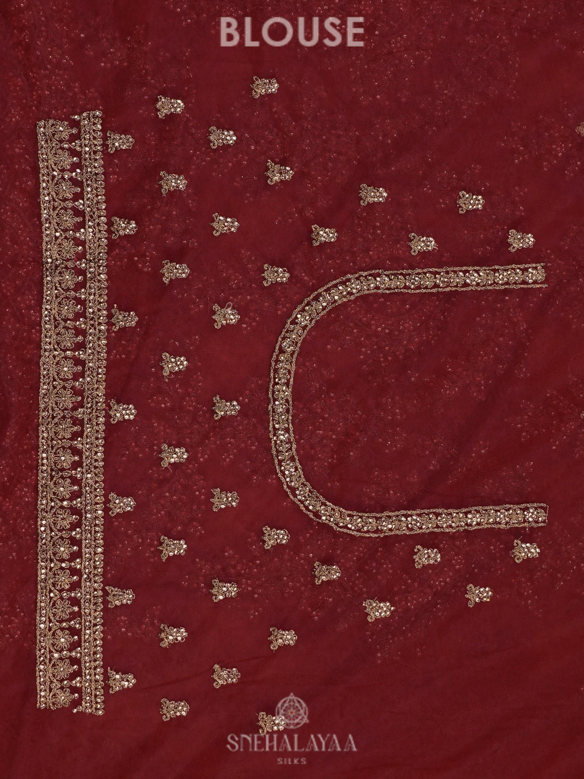 Maroon Designer Saree