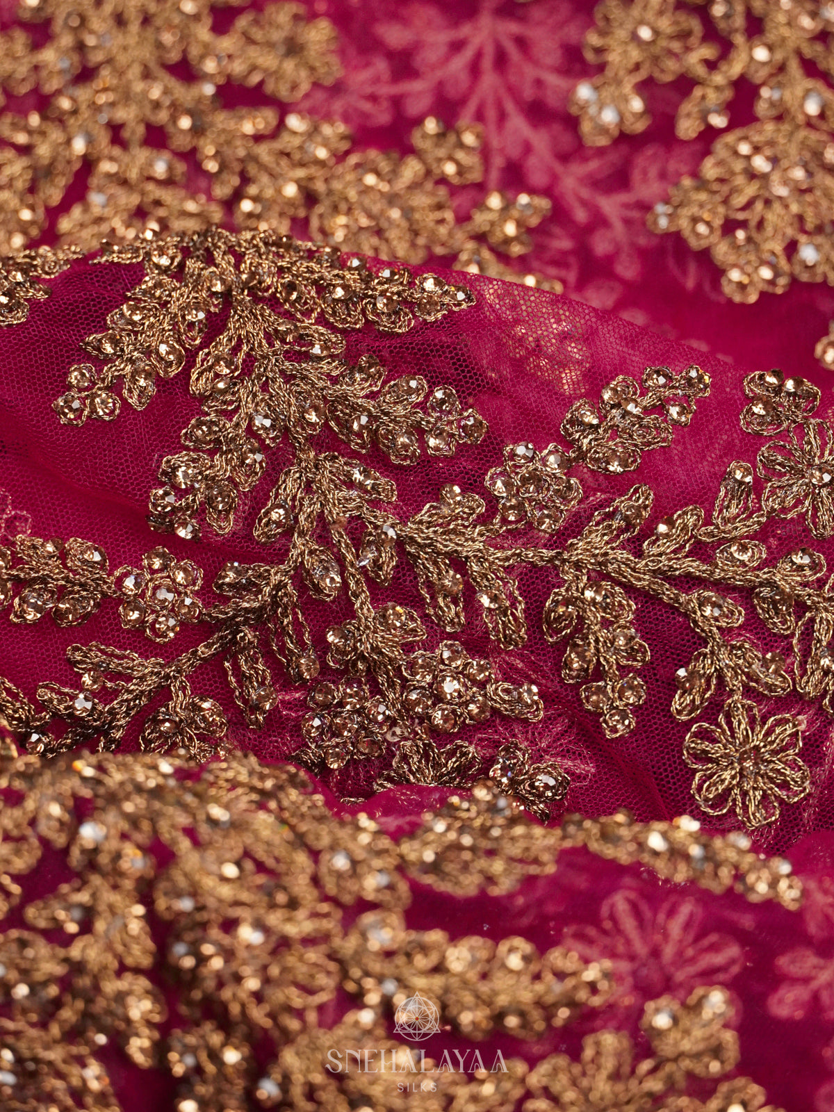 Magenta Pink Designer Saree