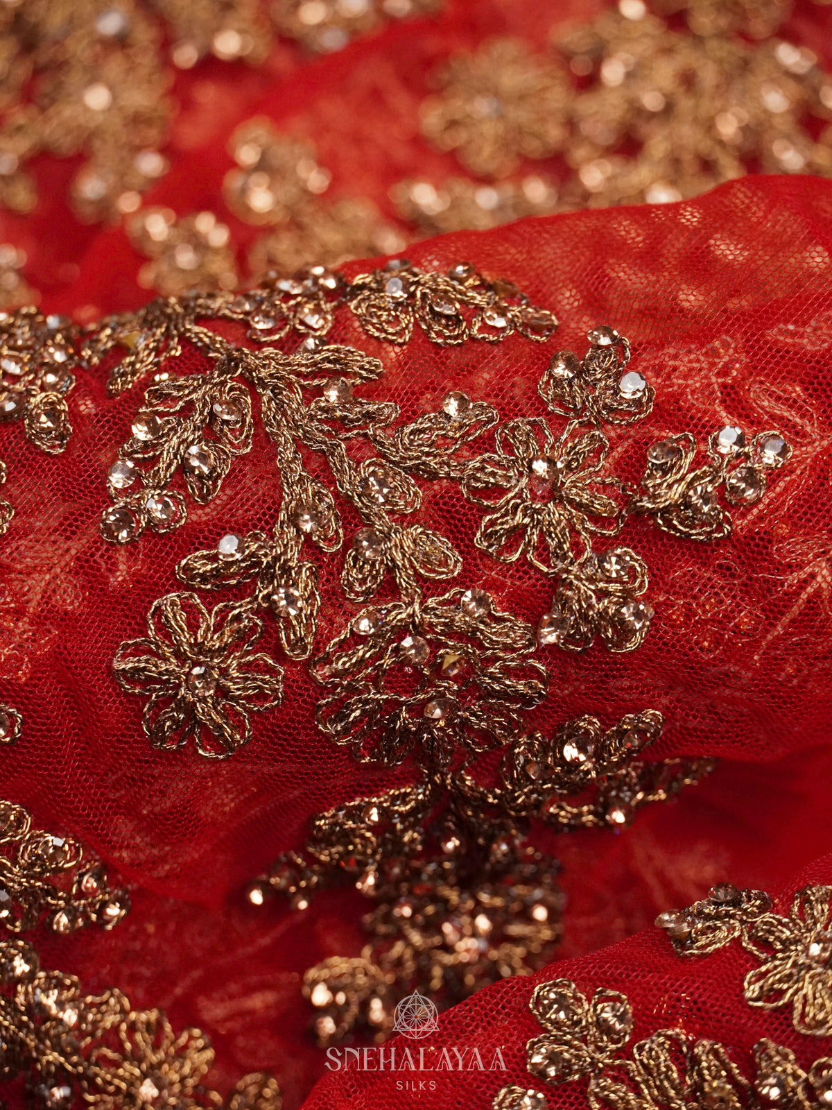 Red Designer Saree