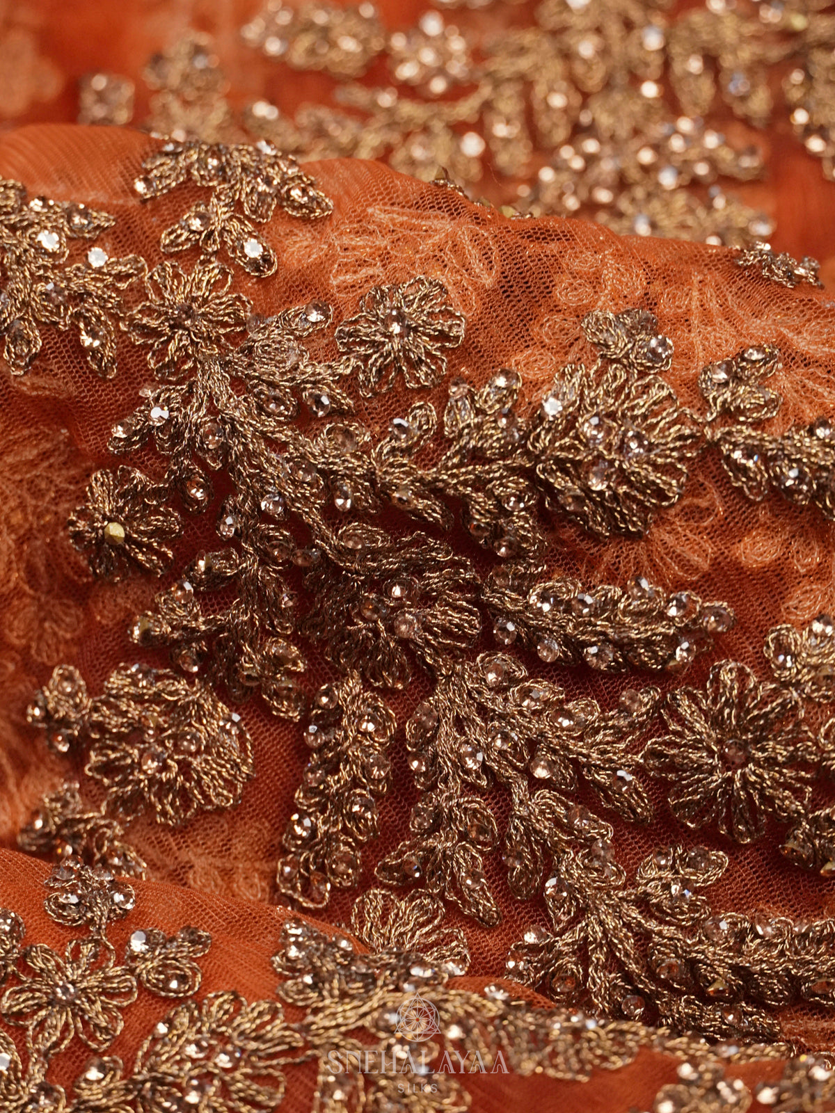 Orange Designer Saree