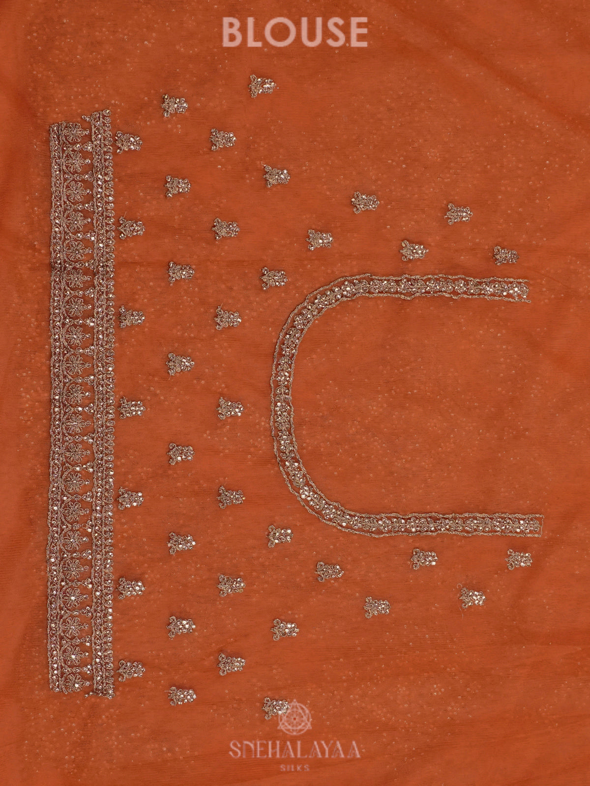 Orange Designer Saree