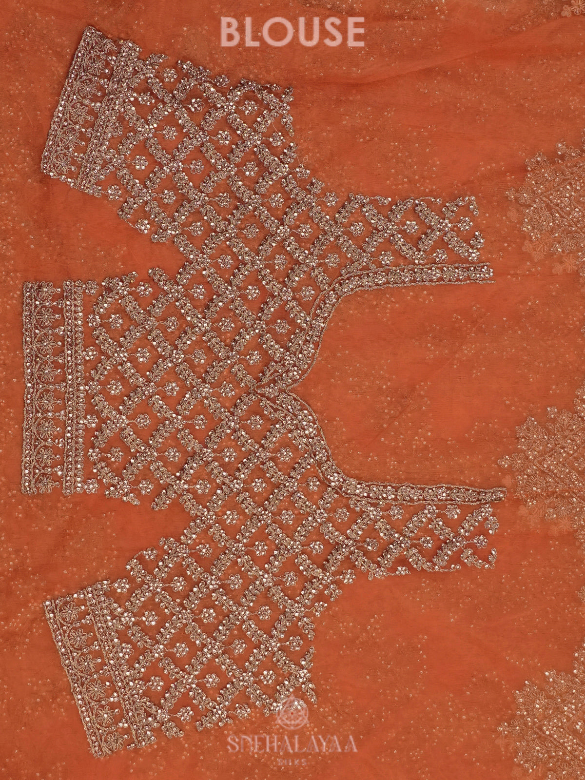 Orange Designer Saree