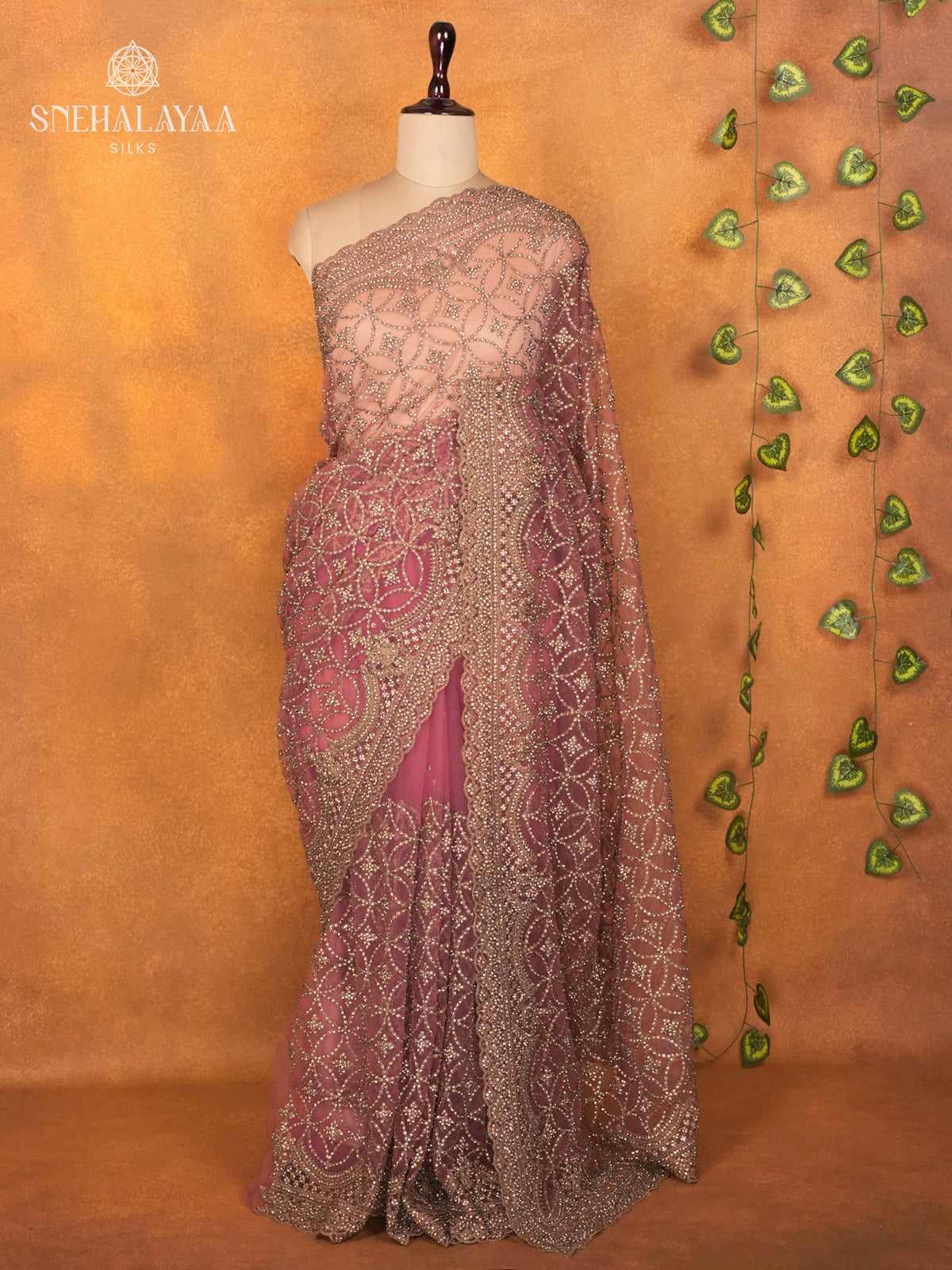 Pink Designer Saree