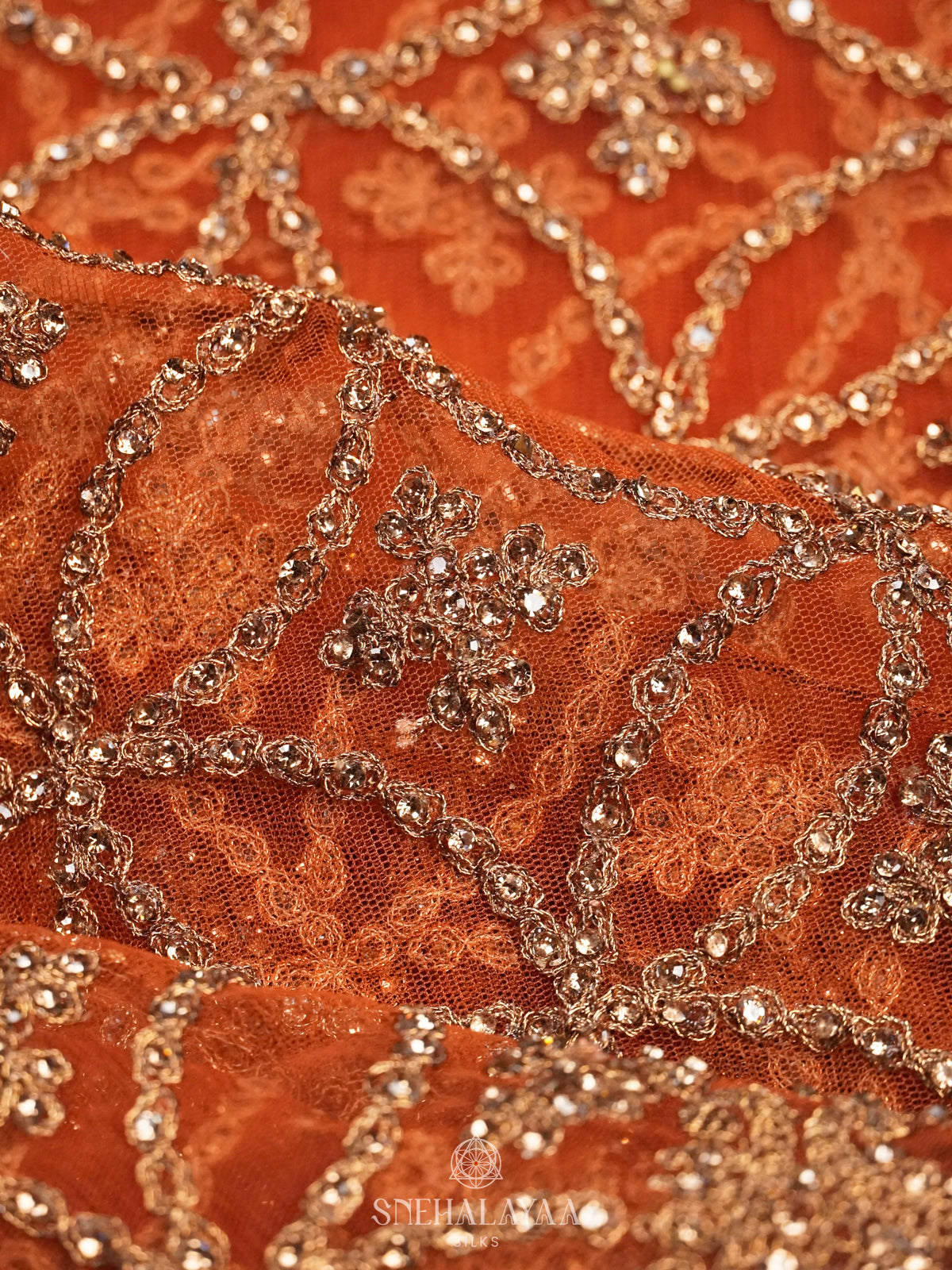 Orange Designer Saree
